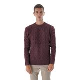 TRİST STAR Erkek Bisiklet Yaka Triko Kazak TRIST-5324, Bordo - L