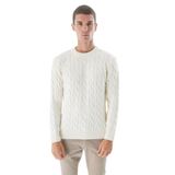 TRİST STAR Erkek Bisiklet Yaka Triko Kazak TRIST-5324, Kemik - 2XL