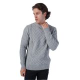TRİST STAR Erkek Bisiklet Yaka Triko Yün Kazak Trıst-5309, Gri - 2XL