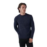 TRİST STAR Erkek Bisiklet Yaka Triko Yün Kazak Trıst-5309, Lacivert - 2XL