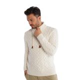 TRİST STAR Erkek Boru Yaka Triko Kazak Trist-5322, Kemik - L