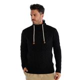 TRİST STAR Erkek Boru Yaka Triko Kazak Trist-5322, Siyah - XL