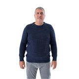 TRİST STAR Erkek Büyük Beden Selanik Örgü Triko Kazak TRIST-2116, Lacivert - 5XL