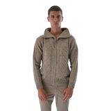 TRİST STAR Erkek Büyük Beden Yün Triko Hırka Trist-2115, Vizon - 2XL