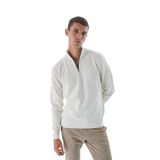 TRİST STAR Erkek Dik Yaka Triko Kazak Trıst-1191, Ekru - 2XL