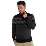 TRİST STAR Erkek Dik Yaka Triko Kazak Trist-5323, Antrasit - M
