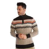 TRİST STAR Erkek Dik Yaka Triko Kazak Trist-5323, Vizon - L