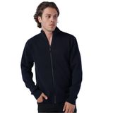 TRİST STAR Erkek Fermuarlı Yün Triko Hırka Trist-5318, Lacivert - 2XL