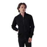 TRİST STAR Erkek Fermuarlı Yün Triko Hırka Trist-5318, Siyah - XL