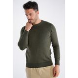 Trist Star Erkek Haki %100 Pamuk Bisiklet Yaka Triko Kazak TRIST-1101 - 2XL