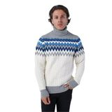 TRİST STAR Erkek Jakar Desenli Balıkçı Yaka Triko Yün Kazak Trist-5319, Gri - 2XL
