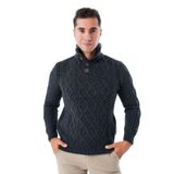 TRİST STAR Erkek Kürklü Dik Yaka Triko Kazak TRIST-5345, Antrasit - XL