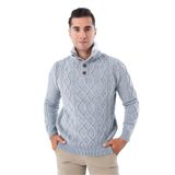 TRİST STAR Erkek Kürklü Dik Yaka Triko Kazak TRIST-5345, Gri - M