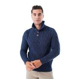 TRİST STAR Erkek Kürklü Dik Yaka Triko Kazak TRIST-5345, Lacivert - L