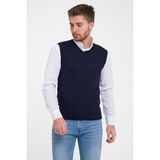 Trist Star Erkek Lacivert %100 Pamuk V Yaka Triko Süveter TRIST-1103