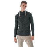 TRİST STAR Erkek Saç Örgülü Yün Triko Kazak TRIST-5342, Haki - 2XL