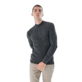 TRİST STAR Erkek Saç Örgülü Yün Triko Kazak TRIST-5343, Antrasit - 2XL