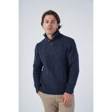 Trist Star Erkek Saç Örgülü Yürütme Arka Kol Fitilli Düğmeli Triko Yün Kazak TRIST-5307 - 2XL - Lacivert