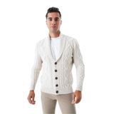 TRİST STAR Erkek Şal Yaka Triko Örme Hırka TRIST-5341, Bej - 2XL