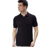 TRİST STAR Erkek Siyah%100 Pamuk Polo Yaka Kısa Kollu Triko Kazak TRIST-7107 -L