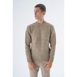 Trist Star Erkek Vizon Bisiklet Yaka Linx Baklava Desenli Yün Triko Örme Kazak TRIST-5332 - 2XL