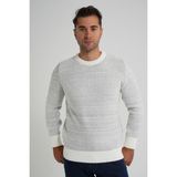 Trist Star Erkek Vızon Çizgili Bisiklet Selanik Yün Kazak TRIST-5351 - Kemik - 2XL