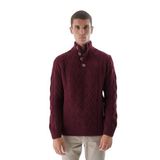 TRİST STAR Erkek Yarım Balıkçı Triko Kazak TRIST-5334, Bordo - L