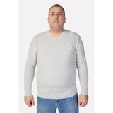 Trist Star GRI Bisiklet Yaka Pamuklu Erkek Kazak Büyük Beden Günlük Stil - 4XL