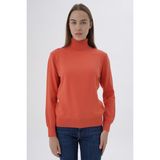 Trist Star Kadın %100 Organik Pamuk Balıkçı Yaka Triko Kazak TRIST-6103 - Somon - 2XL