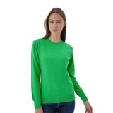 TRİST STAR Kadın Bisiklet Yaka Triko Kazak Trist-6101, Yeşil - XXL