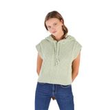 TRİST STAR Kadın Kapüşonlu Oversize Yün Triko Süveter TRIST-6131, Mint - L