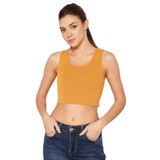 TRİST STAR Kadın Likralı Crop Atlet Trist-6123, Hardal - L