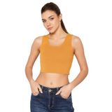TRİST STAR Kadın Likralı Crop Atlet Trist-6123, Hardal - M