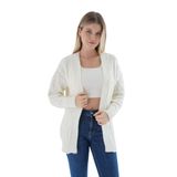 TRİST STAR Kadın Oversize Pon Ponlu Triko Örme Hırka TRIST-6165, Kemik - L/XL
