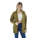TRİST STAR Kadın Oversize Pon Ponlu Triko Örme Hırka TRIST-6165, Olive - L/XL