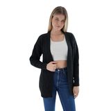 TRİST STAR Kadın Oversize Pon Ponlu Triko Örme Hırka TRIST-6165, Siyah - S/M