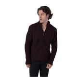TRİST STAR Siyah Erkek Selanik Örgü Muline Cepli Triko Yün Hırka -5315 2XL
