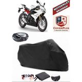 Triumph Daytona 675 Branda Siyah Arka Çanta Uyumlu(Topcase) Motosiket Brandası Motor Örtüsü Çadır Su Geçirmez Motosiklet Kılıfı Motor Brandası,lastikli,taşıma Torbalı