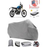 Triumph Scrambler 1200 Xe Branda Gri Motosiket Brandası Motor Örtüsü Çadır Su Geçirmez Motosiklet Kılıfı Motor Brandası,lastikli,taşıma Torbalı - Arka Çanta UYUMSUZ