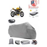 Triumph Speed Triple 1200 Rs Branda Gri Arka Çanta Uyumlu(Topcase) Motosiket Brandası Motor Örtüsü Çadır Su Geçirmez Motosiklet Kılıfı Motor Brandası,lastikli,taşıma Torbalı