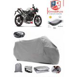 Triumph Speed Triple Rs Branda Gri Arka Çanta Uyumlu(Topcase) Motosiket Brandası Motor Örtüsü Çadır Su Geçirmez Motosiklet Kılıfı Motor Brandası,lastikli,taşıma Torbalı