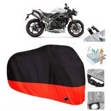 Triumph Speed Triple RS Siyah Arka Çanta Uyumsuz Ultra Kalın Su Geçirmez Motor Brandası