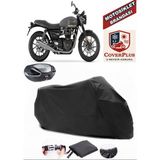Triumph Speed Twin Branda Siyah Arka Çanta Uyumlu(Topcase) Motosiket Brandası Motor Örtüsü Çadır Su Geçirmez Motosiklet Kılıfı Motor Brandası,lastikli,taşıma Torbalı
