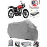Triumph Street Twin Branda Gri Motosiket Brandası Motor Örtüsü Çadır Su Geçirmez Motosiklet Kılıfı Motor Brandası,lastikli,taşıma Torbalı - Arka Çanta UYUMSUZ