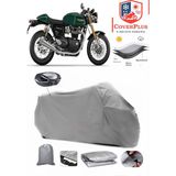 Triumph Thruxton 900 Branda Gri Arka Çanta Uyumlu(Topcase) Motosiket Brandası Motor Örtüsü Çadır Su Geçirmez Motosiklet Kılıfı Motor Brandası,lastikli,taşıma Torbalı