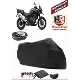Triumph Tiger 1200 Branda Siyah Arka Çanta Uyumlu(Topcase) Motosiket Brandası Motor Örtüsü Çadır Su Geçirmez Motosiklet Kılıfı Motor Brandası,lastikli,taşıma Torbalı