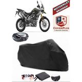 Triumph Tiger 900 Branda Siyah Arka Çanta Uyumlu(Topcase) Motosiket Brandası Motor Örtüsü Çadır Su Geçirmez Motosiklet Kılıfı Motor Brandası,lastikli,taşıma Torbalı