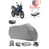 Triumph Tiger 900 Gt Branda Gri Arka Çanta Uyumlu(Topcase) Motosiket Brandası Motor Örtüsü Çadır Su Geçirmez Motosiklet Kılıfı Motor Brandası,lastikli,taşıma Torbalı