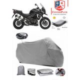 Triumph Tiger Explorer Xc Branda Gri Arka Çanta Uyumlu(Topcase) Motosiket Brandası Motor Örtüsü Çadır Su Geçirmez Motosiklet Kılıfı Motor Brandası,lastikli,taşıma Torbalı