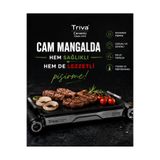 Triva Cam Mangal Elektrikli, Ev Tipi Cam Izgara, Seramik Cam Yapışmaz Taşınabilir Yüzey
